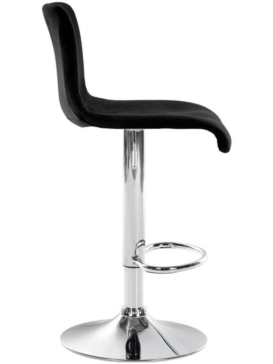 Barkruk Hoover fluweel C, zwart