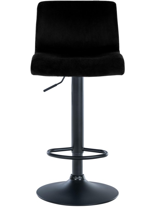 Barkruk Hoover fluweel B, zwart