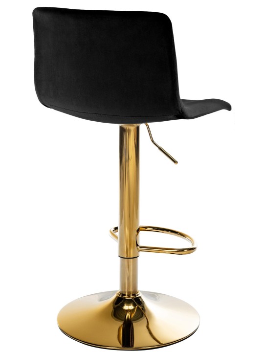 Barkruk Hoover fluweel G, zwart