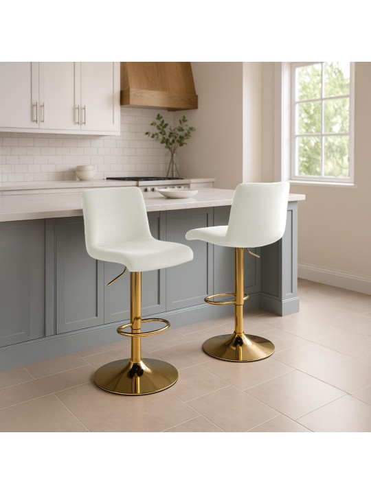 Barkruk Hoover fluweel G, crème