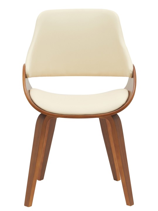 Set van 2 eetkamerstoelen Vangale, walnoot/crème Set van 2 eetkamerstoelen Vangale, walnoot/crème