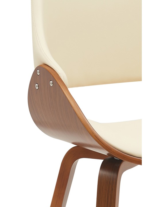 Set van 2 eetkamerstoelen Vangale, walnoot/crème Set van 2 eetkamerstoelen Vangale, walnoot/crème