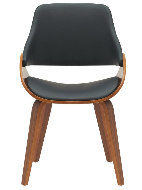 Set van 2 eetkamerstoelen Vangale, walnoot/zwart Set van 2 eetkamerstoelen Vangale, walnoot/zwart