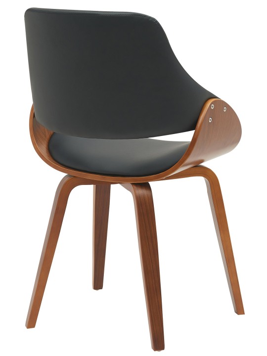 Set van 2 eetkamerstoelen Vangale, walnoot/zwart Set van 2 eetkamerstoelen Vangale, walnoot/zwart