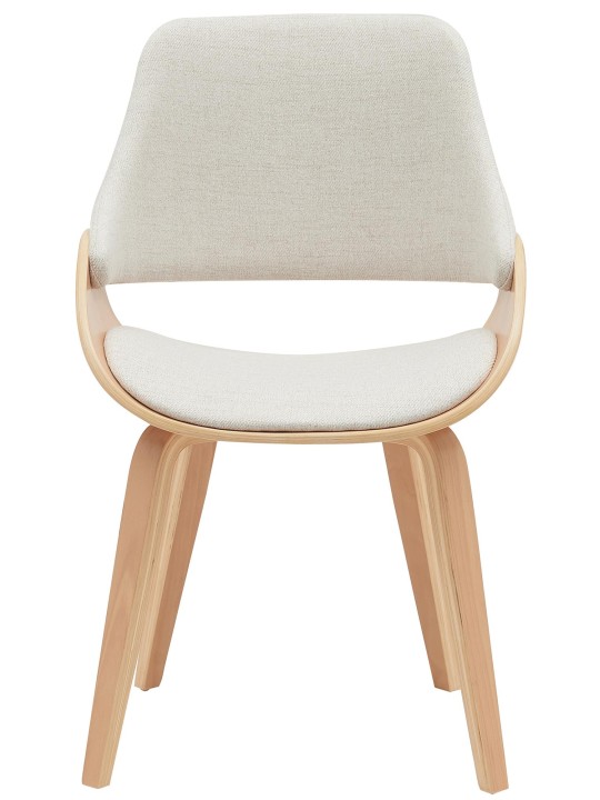 Set van 2 eetkamerstoelen Vangale, naturel/crème Set van 2 eetkamerstoelen Vangale, naturel/crème