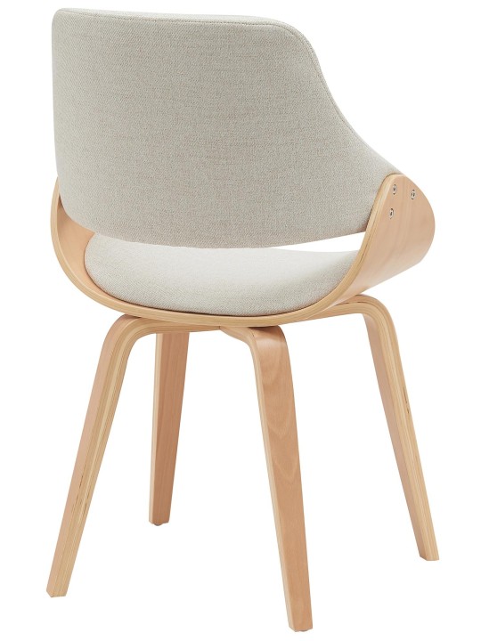 Set van 2 eetkamerstoelen Vangale, naturel/crème Set van 2 eetkamerstoelen Vangale, naturel/crème