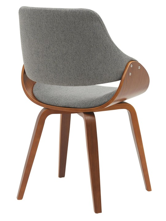 Set van 2 eetkamerstoelen Vangale, walnoot/donkergrijs Set van 2 eetkamerstoelen Vangale, walnoot/donkergrijs