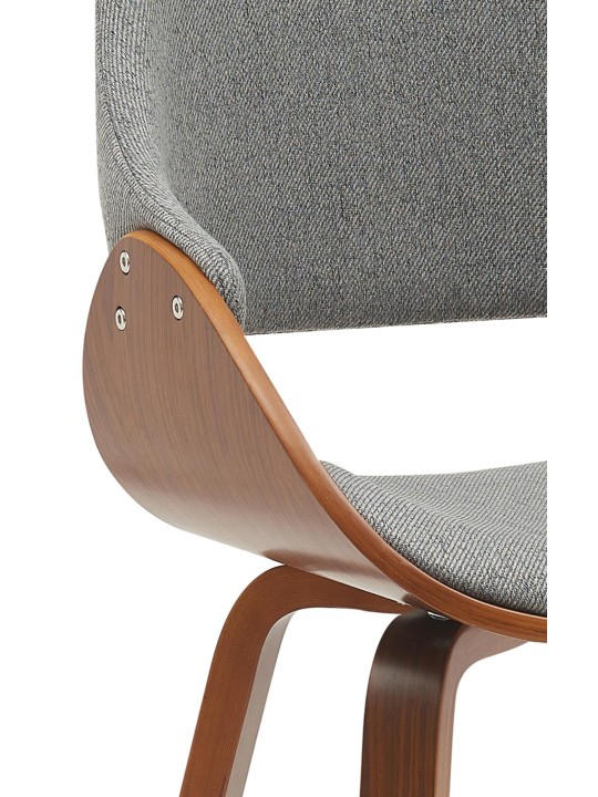 Set van 2 eetkamerstoelen Vangale, walnoot/donkergrijs Set van 2 eetkamerstoelen Vangale, walnoot/donkergrijs