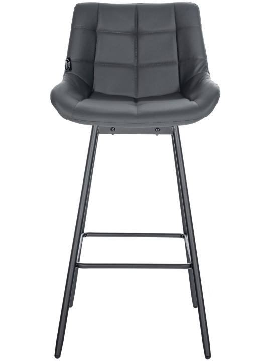 Set van 4 Weston draaibare barkrukken van kunstleer, grijs