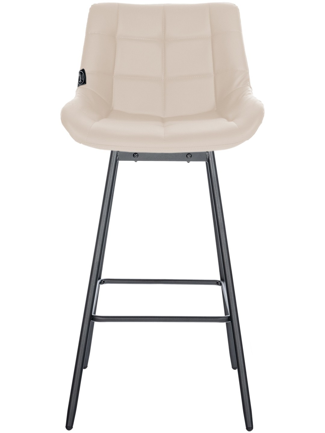 Set van 4 Weston draaibare barkrukken van kunstleer, crème