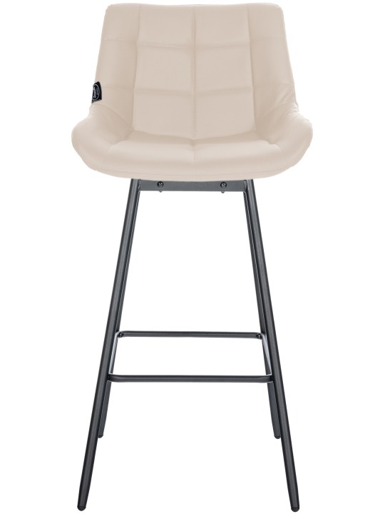 Set van 4 Weston draaibare barkrukken van kunstleer, crème