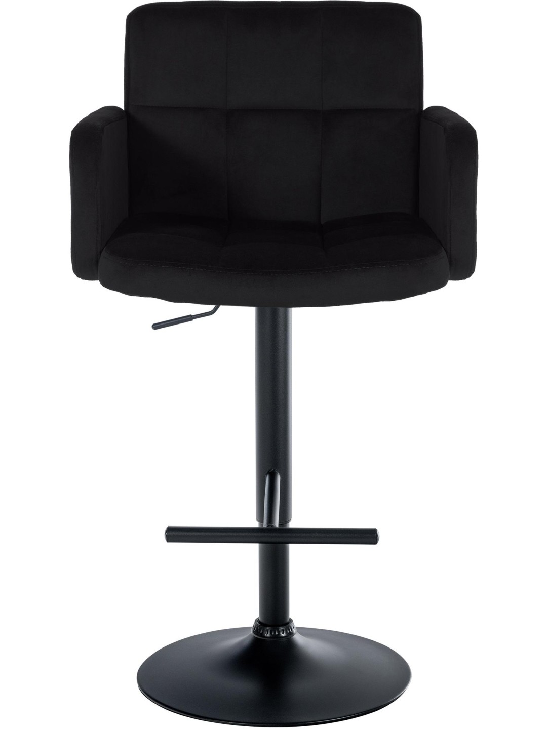 Set van 2 barkrukken Los Angeles fluweel, zwart