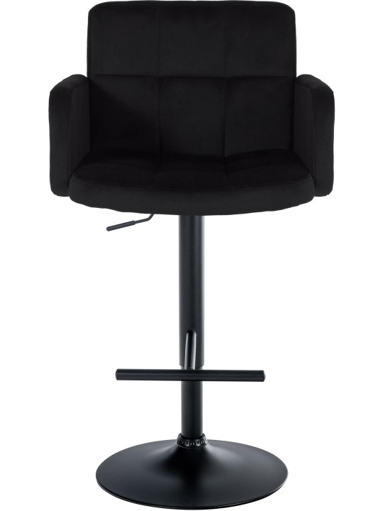 Set van 2 barkrukken Los Angeles fluweel, zwart