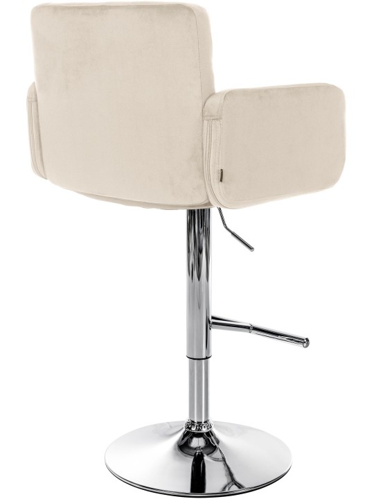 Set van 2 barkrukken Los Angeles fluweel chroom, crème Set van 2 barkrukken Los Angeles fluweel chroom, crème