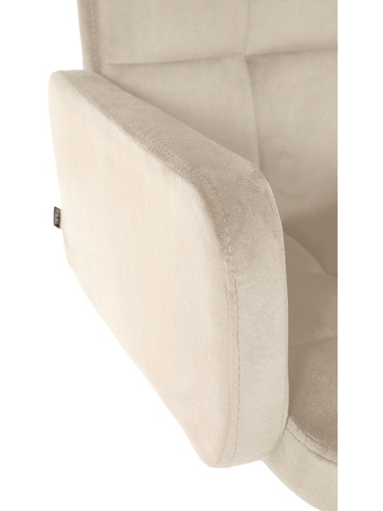 Set van 2 barkrukken Los Angeles fluweel chroom, crème Set van 2 barkrukken Los Angeles fluweel chroom, crème