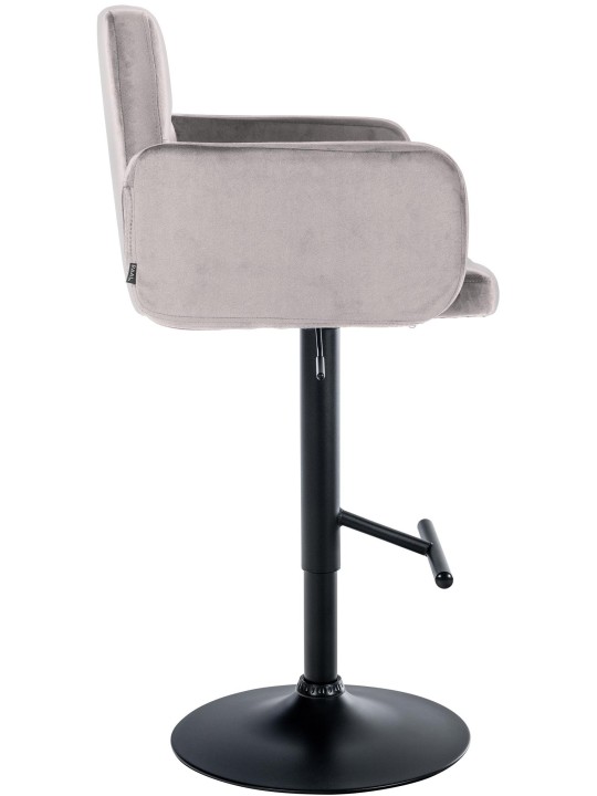 Set van 2 barkrukken Los Angeles fluweel, grijs