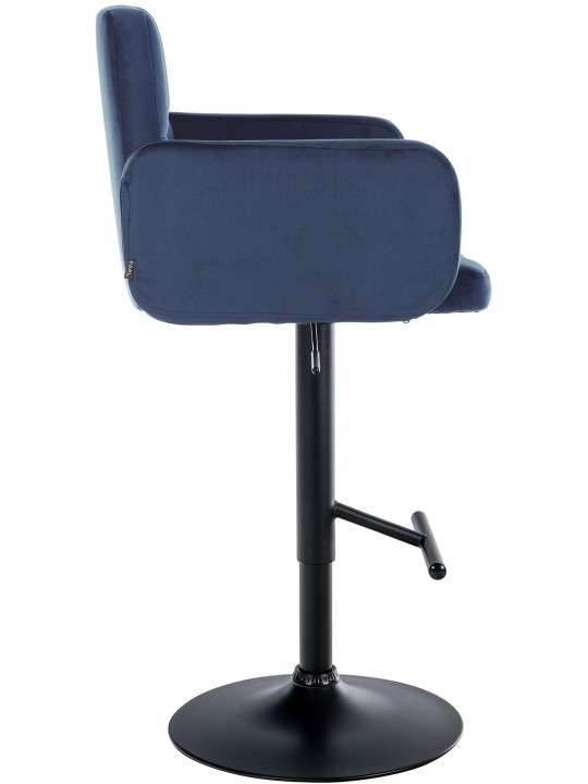 Set van 2 barkrukken Los Angeles fluweel, blauw