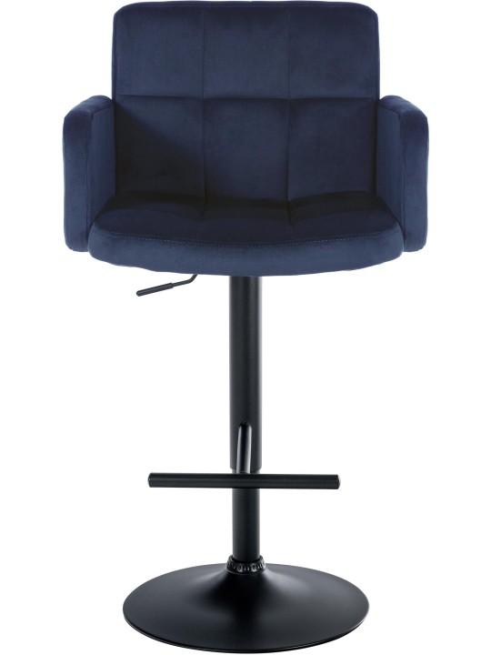 Set van 2 barkrukken Los Angeles fluweel, blauw