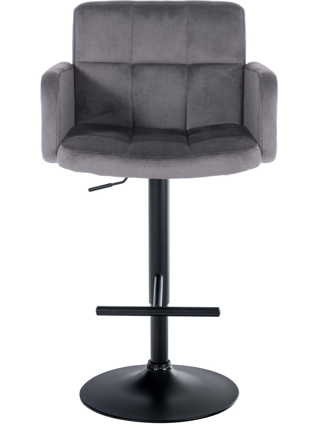 Set van 2 barkrukken Los Angeles fluweel, donkergrijs