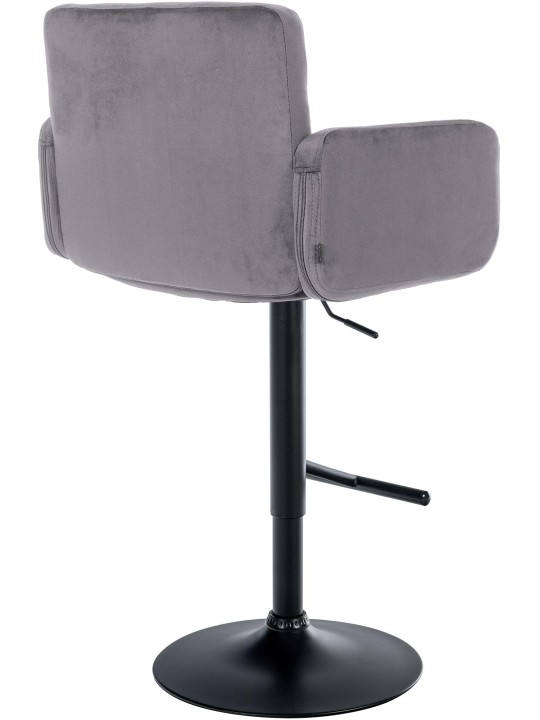 Set van 2 barkrukken Los Angeles fluweel, donkergrijs Set van 2 barkrukken Los Angeles fluweel, donkergrijs