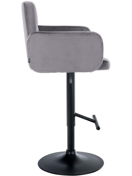 Set van 2 barkrukken Los Angeles fluweel, donkergrijs Set van 2 barkrukken Los Angeles fluweel, donkergrijs