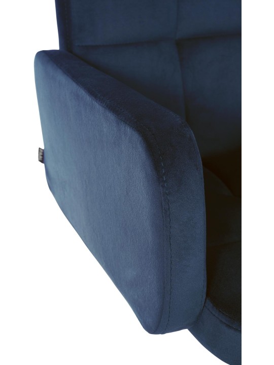 Set van 2 barkrukken Los Angeles fluweel, blauw