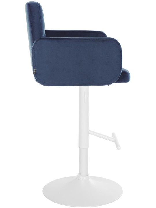 Set van 2 barkrukken Los Angeles fluweel, blauw