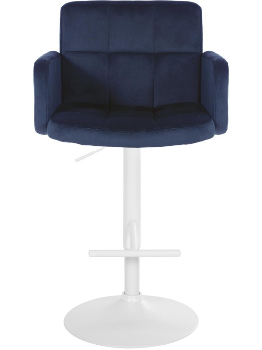 Set van 2 barkrukken Los Angeles fluweel, blauw