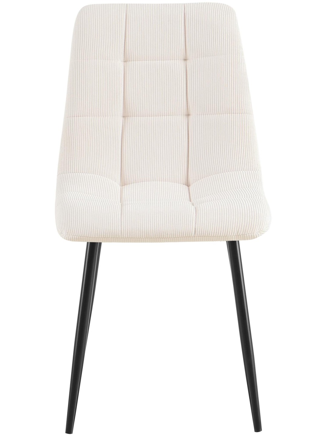 Set van 2 eetkamerstoelen Antibes Cord, crème