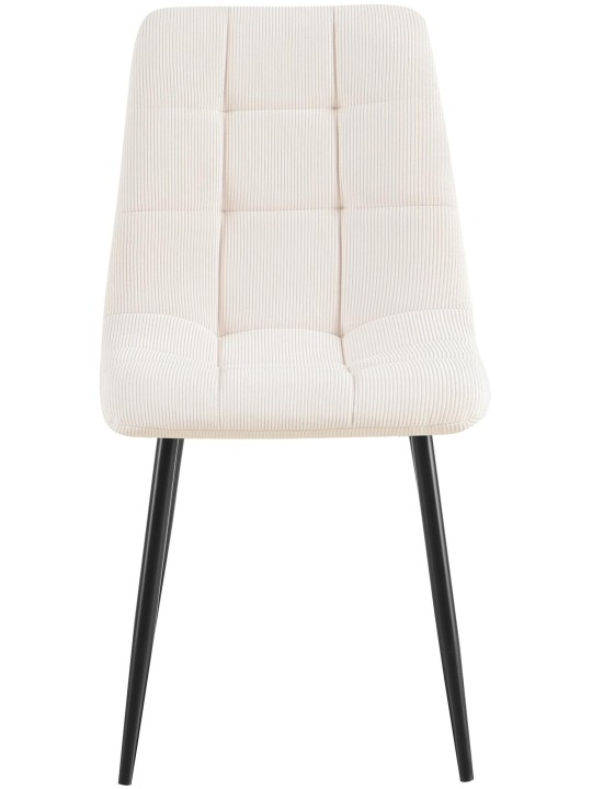 Set van 2 eetkamerstoelen Antibes Cord, crème