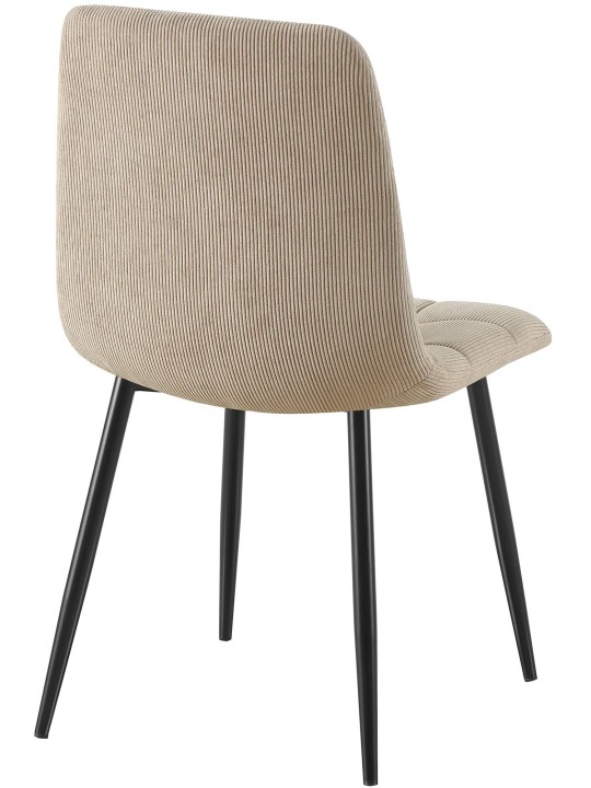 Set van 2 eetkamerstoelen Antibes Cord, taupe