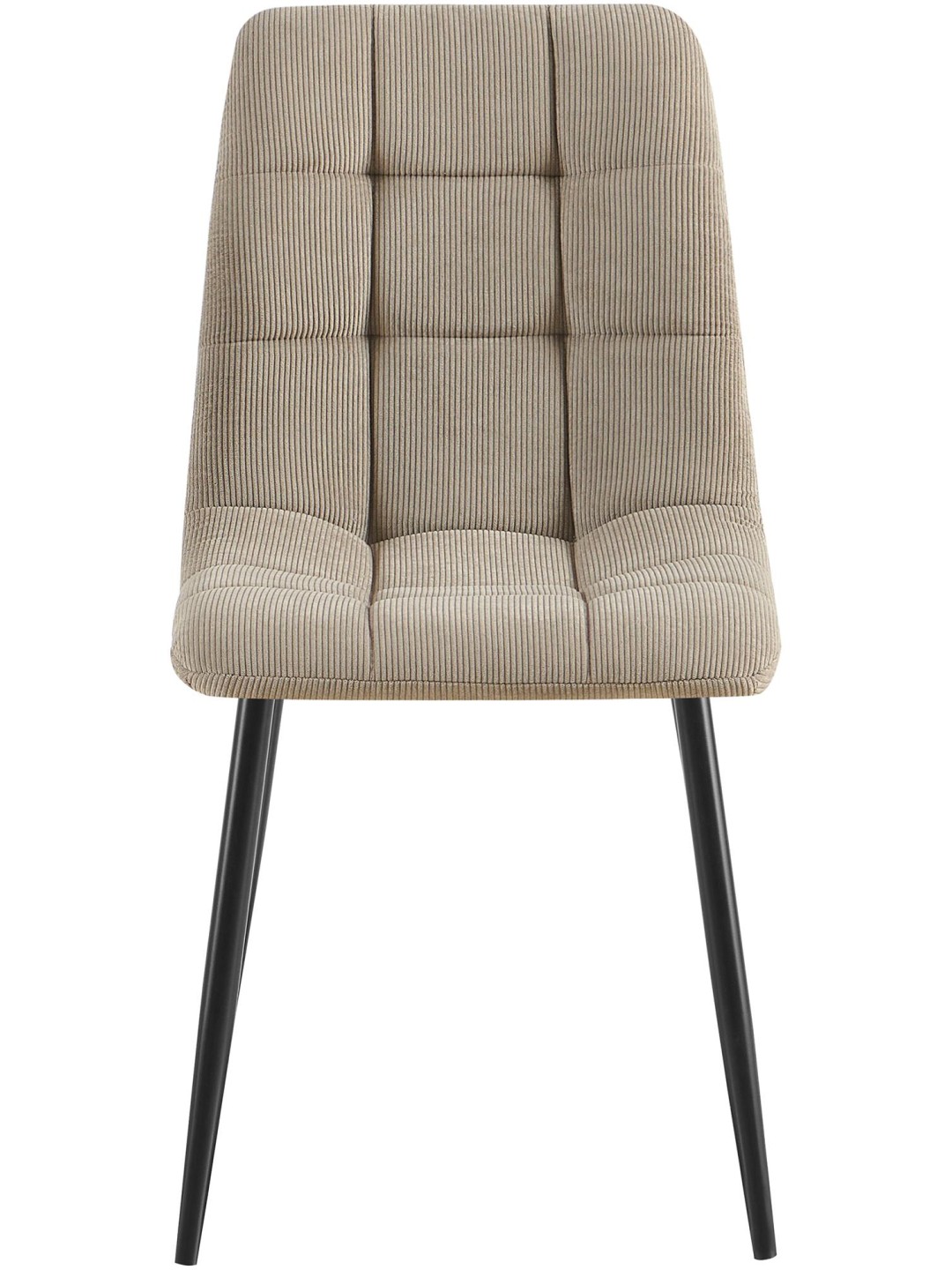 Set van 2 eetkamerstoelen Antibes Cord, taupe