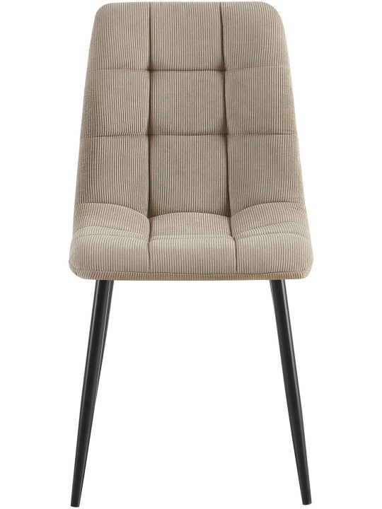 Set van 2 eetkamerstoelen Antibes Cord, taupe