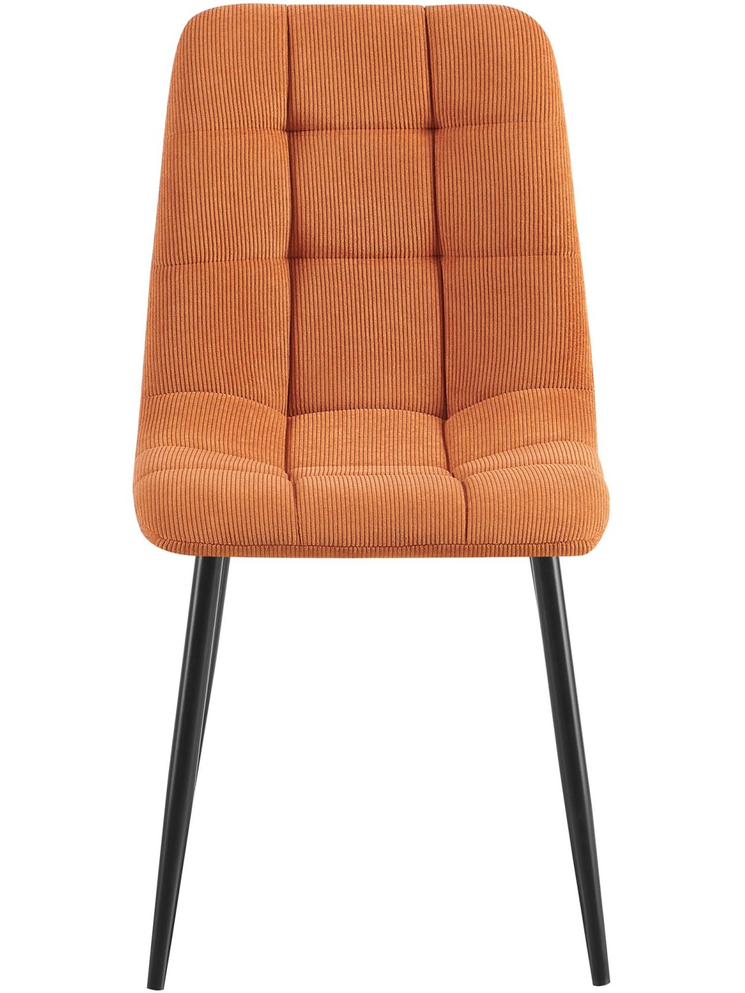 Set van 2 eetkamerstoelen Antibes Cord, oranje
