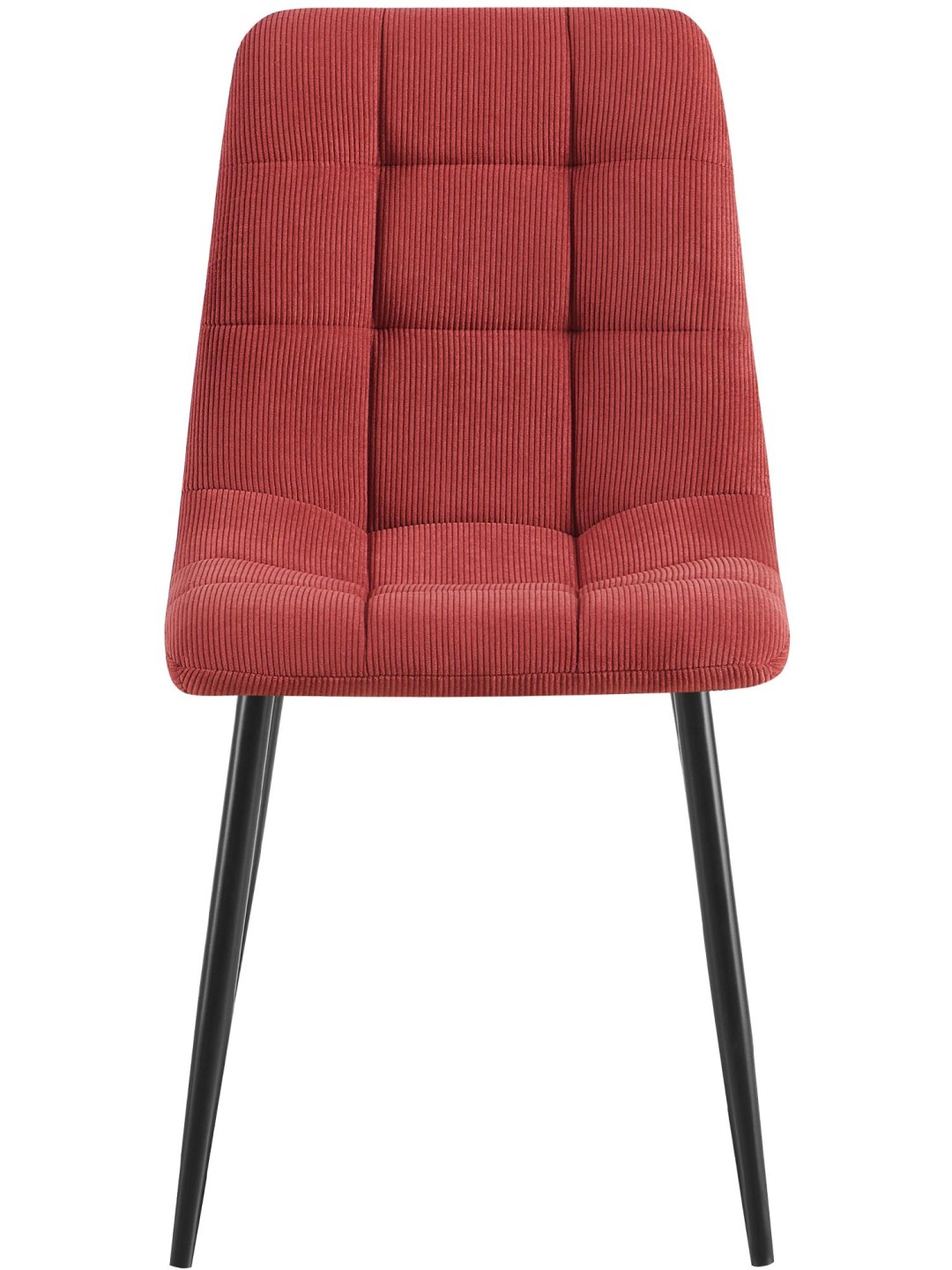 Set van 2 eetkamerstoelen Antibes Cord, bordeauxrood