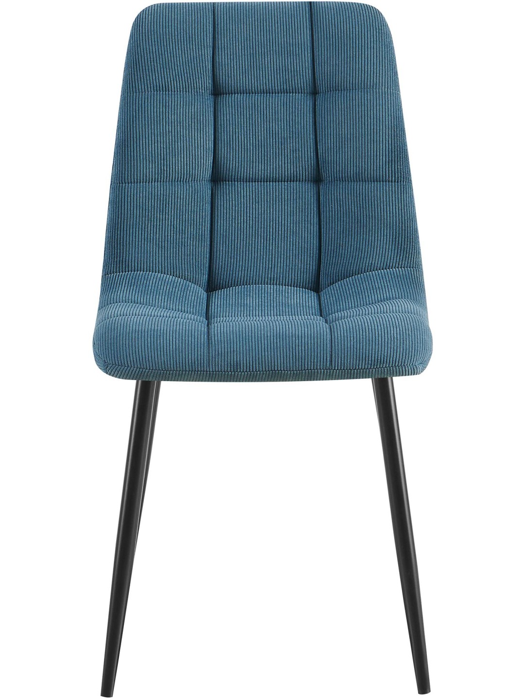 Set van 2 eetkamerstoelen Antibes Cord, blauw