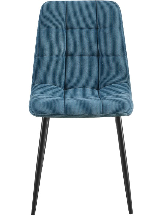 Set van 2 eetkamerstoelen Antibes Cord, blauw Set van 2 eetkamerstoelen Antibes Cord, blauw