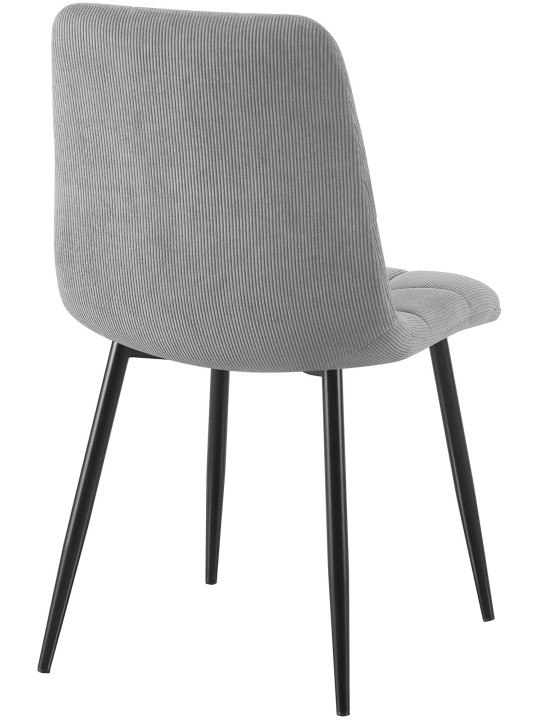 Set van 2 eetkamerstoelen Antibes Cord, grijs