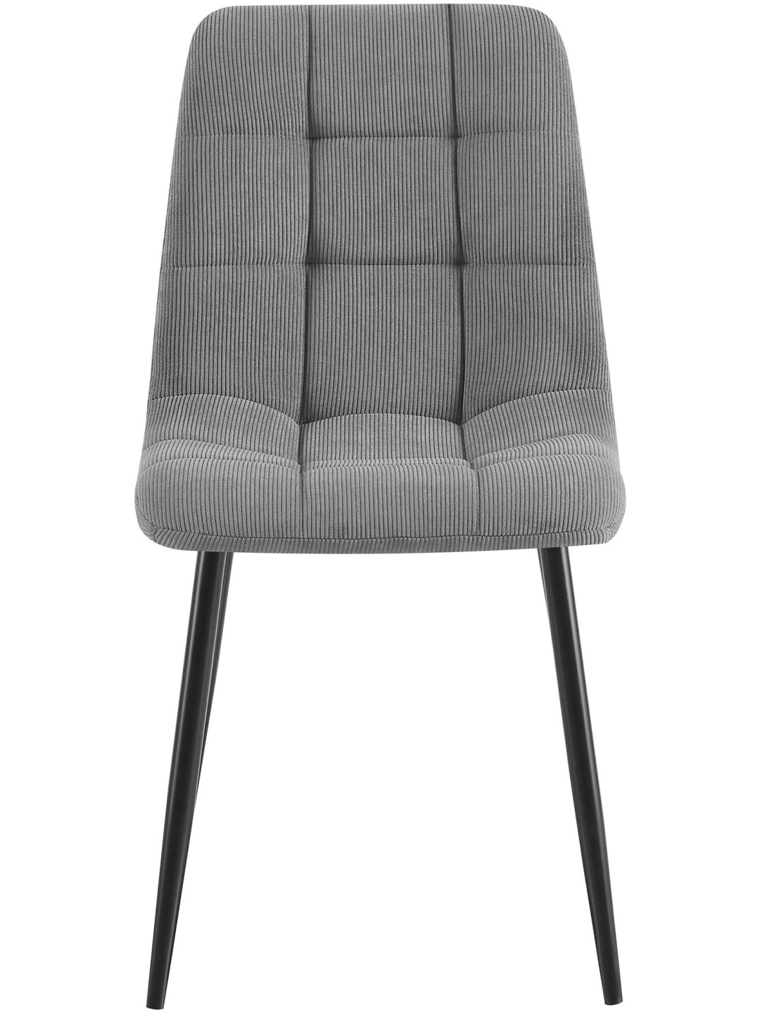 Set van 2 eetkamerstoelen Antibes Cord, grijs