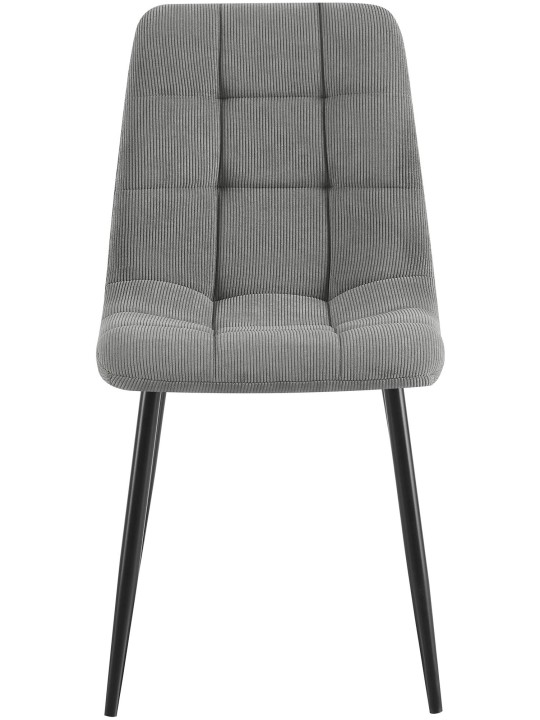 Set van 2 eetkamerstoelen Antibes Cord, grijs