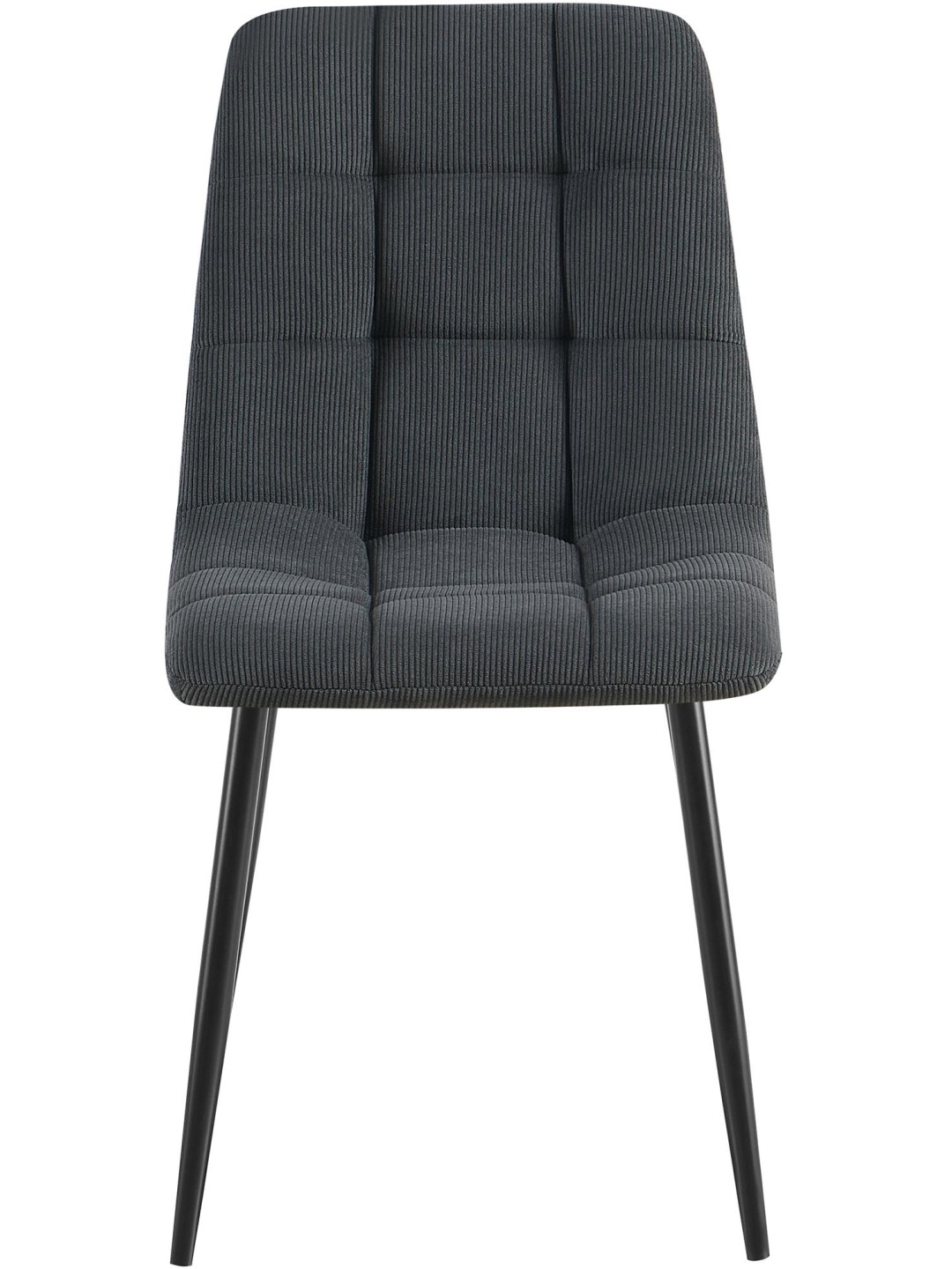 Set van 2 eetkamerstoelen Antibes Cord, zwart