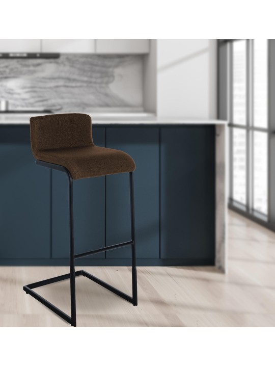 Set van 2 barkrukken Newport B stof, bruin