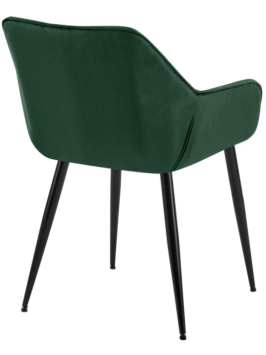 Set van 2 eetkamerstoelen Vessa fluweel, groen