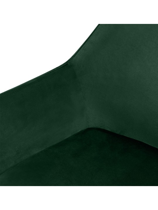 Set van 2 eetkamerstoelen Vessa fluweel, groen