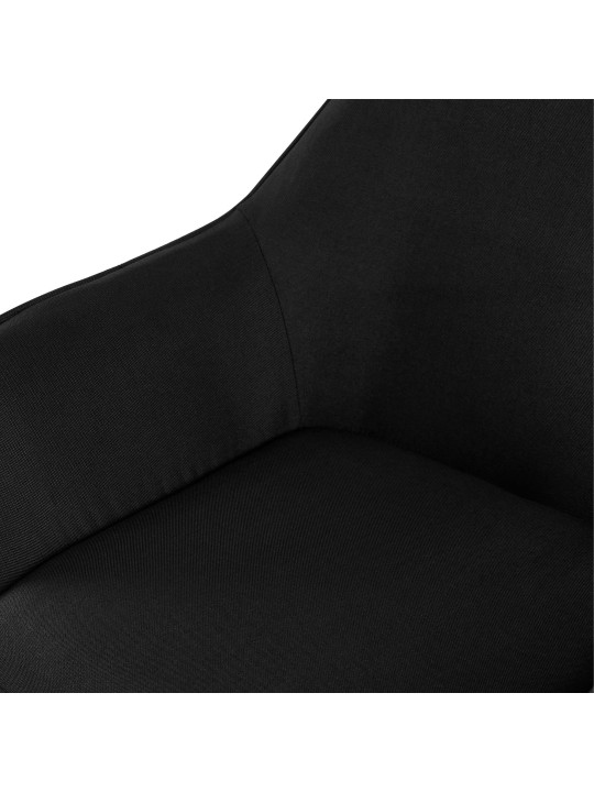 Set van 2 eetkamerstoelen Vessa stof, zwart