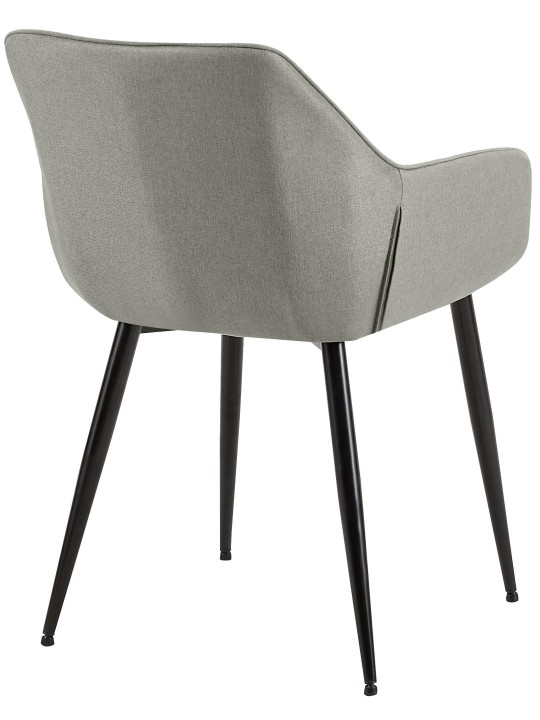Set van 2 eetkamerstoelen Vessa stof, lichtgrijs