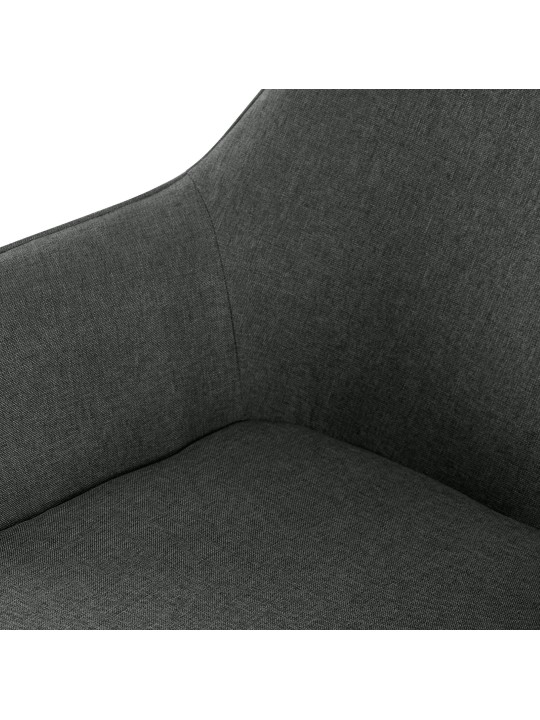 Set van 2 eetkamerstoelen Vessa stof, donkergrijs