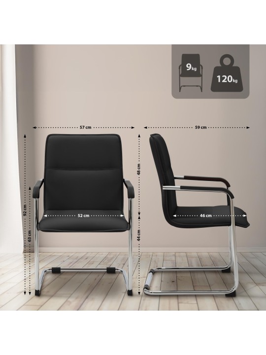 Bezoekersstoel Seattle, zwart Bezoekersstoel Seattle, zwart