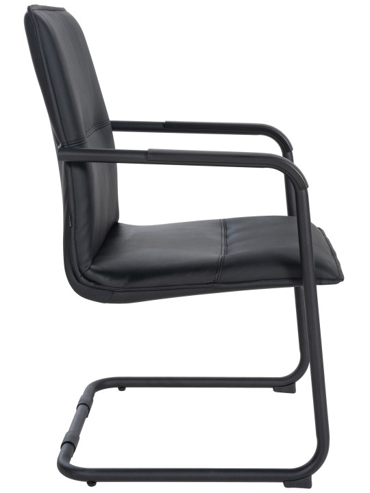 Set van 2 bezoekersstoelen Seattle, zwart/zwart Set van 2 bezoekersstoelen Seattle, zwart/zwart