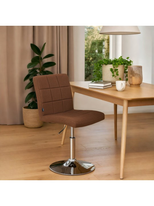 Stoel Ricky stof, bruin